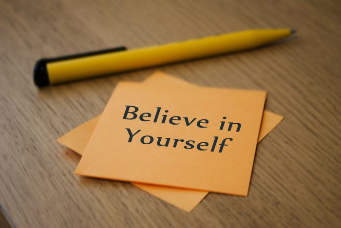 Believe in yourself sticky notes